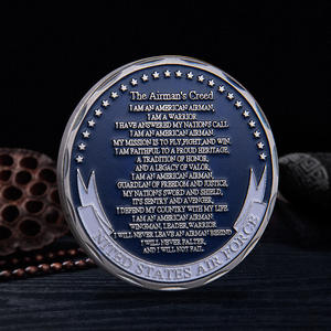 Monedas conmemorativas temáticas <span class=keywords><strong>de</strong></span> EE. UU. Air <span class=keywords><strong>Creed</strong></span> Monedas <span class=keywords><strong>de</strong></span> recuerdo <span class=keywords><strong>de</strong></span> plata chapadas en oro Regalos <span class=keywords><strong>de</strong></span> promoción - Product Image 3