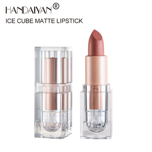 New Makeup 12 Color Waterproof Mineral Crystal Square Tube Nude Bean Paste Color <strong>Matte</strong> Cream <strong>Lipstick</strong> - Product Image 4