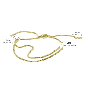 Mini bracelet à breloques en forme de lettres de l'alphabet <span class=keywords><strong>anglais</strong></span> en forme de bulles DIY, 26 lettres, plaqué or pour femmes, accessoires tendance en laiton - Product Image 5