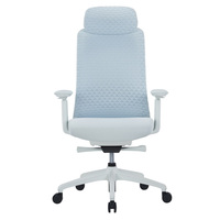 Jiban Chaise de bureau moderne Table de conférence blanche et chaise en tissu doux pour les femmes qui travaillent et les joueurs