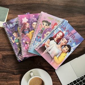 Ensemble <span class=keywords><strong>de</strong></span> carnets Kpop Demon Hunter Anime - Journal mignon à spirales pour étudiants, fournitures <span class=keywords><strong>de</strong></span> bureau, cadeau aléatoire 1/2/4 pièces - Product Image 5