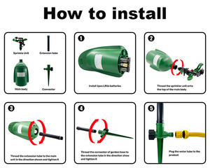 جهاز استشعار البير رش المياه بمحرك الحيوانات الردع رشاش الماء النفاث مبيد الحيوانات القط الكلب الطيور - Product Image 6