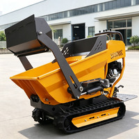 Prix d'usine Mini-dumper compact sur chenilles auto-chargeur de 1 tonne avec pompe hydraulique et transporteur électrique à chenilles haute efficacité