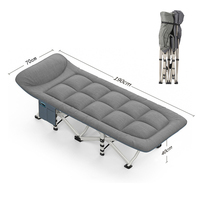Lit de camping pliable de luxe, portable, de haute qualité, pour le jardin, les voyages et le camping en plein air, avec sac de transport