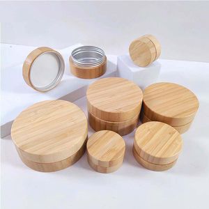 Contenitore di bambù ecologico 15 <span class=keywords><strong>ml</strong></span> 30 <span class=keywords><strong>ml</strong></span> 50 <span class=keywords><strong>ml</strong></span> 80 <span class=keywords><strong>ml</strong></span> <span class=keywords><strong>100</strong></span> <span class=keywords><strong>ml</strong></span> barattolo di alluminio di bambù vuoto in legno di bambù - Product Image 2