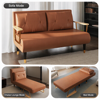 Canapé-lit pliant 6 positions de dossier convertible 2 places carré multifonctionnel pour petit espace style nordique usage scolaire VLranlife