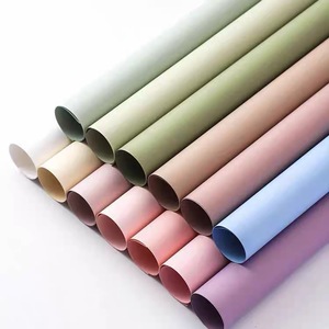 Papier d'emballage pour fleurs, double face, enduit PVC, imperméable, recyclable, 58*58CM, vente en gros d'usine, pour cadeaux d'anniversaire et artisanat - Product Image 5