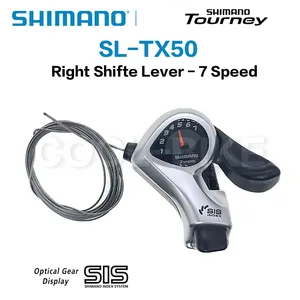 Manettes de vitesse <span class=keywords><strong>Shimano</strong></span> Tourney SIS SL TX50 pour vélo, 3x6s, 3x7s, 3 vitesses gauche, 6 vitesses droite, 7 vitesses, 18/21 vitesses, paire de leviers de vitesse SL TX50 avec câble - Product Image 3