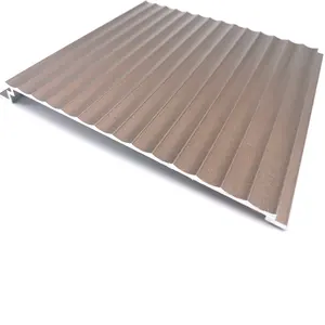 Produk Logam Aluminium Profil Ekstrusi Panel Bergelombang untuk Menghias