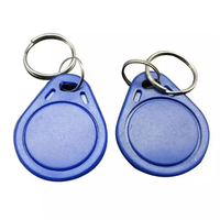 Porte-clés RFID étanche en cuir époxy avec puce ABS 13,56 MHz 125 KHz pour contrôle d'accès