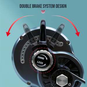 Carrete de Pesca de Arrastre Lento Max <span class=keywords><strong>Drag</strong></span> 30Kg para Pesca en Alta Mar, Carrete de Pesca de Agua Salada, Carrete de Pesca de Arrastre Lento - Product Image 2