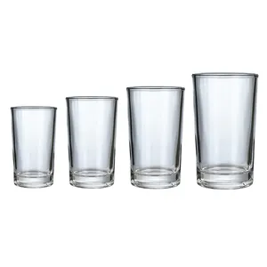 Taza de cristal transparente para restaurante, vaso de cristal irrompible para té, leche, café, 100/220/310ml