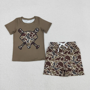 Conjuntos de Ropa de Verano para Bebés y Niños Pequeños, 2 Piezas, de 0 a 16 Años, Camiseta de Manga Corta con Estampado de Camuflaje y Pantalones Cortos con Cintura Elástica - Product Image 4