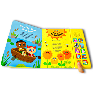 Thân Thiện Với Môi Tùy Chỉnh In Ấn Bì<span class=keywords><strong>a</strong></span> Cứng Kid Âm Thanh Cuốn Sách Âm Thanh Mô-đun Đồ Chơi Giáo Dục Push Button Âm Thanh Sách Cho Trẻ Em - Product Image 2