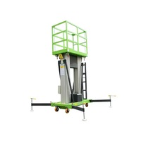 Plateforme élévatrice hydraulique à double colonne en aluminium pour usage intérieur, plateforme antidérapante, élévateur de personnel