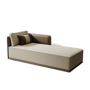 Sofá cama moderno minimalista de tela de lino y algodón convertible para sala de estar y dormitorio - Product Image 5