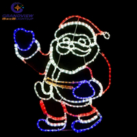 Noël extérieur pour la lumière de vacances 2d led noël père noël motif lumière et 2d rue poteaux suspendus Noël décoratif
