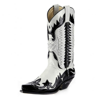 Bottes de cowboy occidentales tendance avec logo personnalisé, motif brodé de grande taille, bottes occidentales tendance