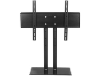 Support TV portable en acier laminé à froid ZENO, 37-55 pouces, base en verre, pieds VESA 400x400