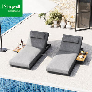 تصميم مخصص متنقل كراسي الاستلقاء على الشمس قابلة للطي ألومنيوم معدن حمام سباحة للفندق غرفة المعيشة فيلا حمام سباحة للحدائق - Product Image 3