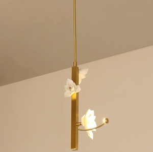 Lustre moderne en forme de fleur de gardénia, <span class=keywords><strong>luminaire</strong></span> suspendu LED, style français, <span class=keywords><strong>suspension</strong></span> romantique, lampe en céramique suspendue, luminaires d'intérieur - Product Image 3