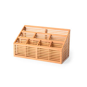 Support de stockage de bureau de vente chaude support de fournitures en bambou de qualité supérieure pour le bureau - Product Image 4