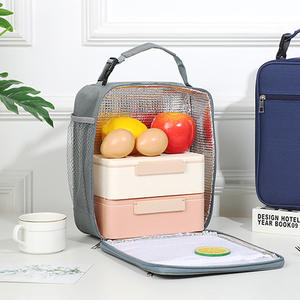 Lunch <span class=keywords><strong>Box</strong></span> borsa pranzo per uomo donna Lunch <span class=keywords><strong>Box</strong></span> Cooler borsa frigo (grigio) W24-24 - Product Image 1