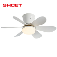 Ventilateur de plafond LED intelligent à intensité variable, ampoule E27, 3 couleurs, ventilateur de plafond avec lumière et télécommande, ventilateur LED de 52 cm