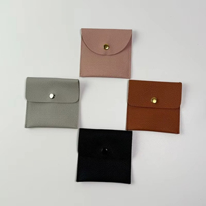 Custom Small Velvet Microfiber Envelope Jewelry Bag and <b>Box</b> with Embossed Logo 8*8cm for Bracelet and <b>Earring</b> Display - Product Image 4