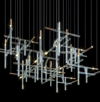 Projet Personnalisé de Décoration Éclairage en Verre Led de Lustre Pendentif Lumière Hall Hôtel Escalier Moderne en Verre de Murano 80 Pendentif Gratuit