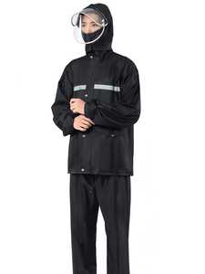 Impermeable de Tela Oxford, Pantalones Impermeables, <span class=keywords><strong>Talla</strong></span> Extra <span class=keywords><strong>Grande</strong></span>, para Ciclismo, Hombres y Mujeres, Conjunto Completo Dividido, Anti-Tormentas, para Senderismo - Product Image 5