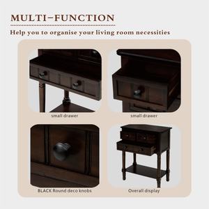 Consolle Stretta in Legno Massello Ecologico con Tre Cassetti <span class=keywords><strong>e</strong></span> Ripiano Inferiore per <span class=keywords><strong>Soggiorno</strong></span> - Product Image 5