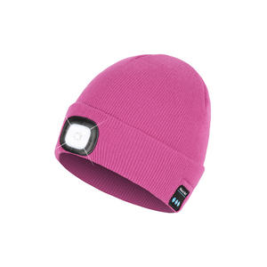 FF2142 Casque sans fil en tricot Chapeaux d'hiver <span class=keywords><strong>Lampe</strong></span> frontale Bonnet musical éclairé Chapeau Camo LED <span class=keywords><strong>Lampe</strong></span> de poche Bonnet avec lumière - Product Image 3