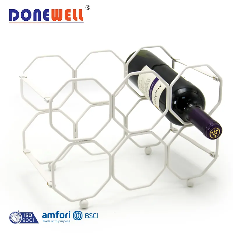 Présentoirs de stockage de vin sur table, comptoir en acier moderne, porte-bouteilles de vin en métal
