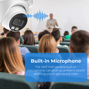 DH ban đầu màu đen 4MP 8MP 4k thông Minh Ánh sáng kép tioc wizsense mạng PoE IP Camera - Product Image 6