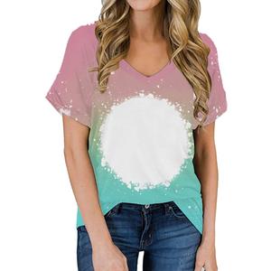 Camiseta unisex de manga corta con cuello en V, de fibra de poliéster, con estampado en color 3D, primavera 2022, nueva - Product Image 6