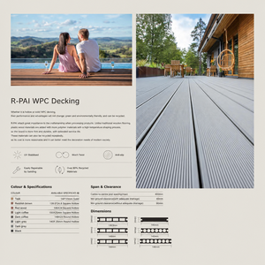 Planches de terrasse WPC Raypai modernes 140*25mm antidérapantes à âme creuse avec fixations dissimulées pour commerce et divertissement - Product Image 5