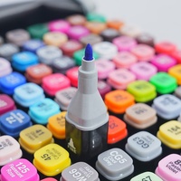100 couleurs aquarelle peinture acrylique marqueurs double pointe surligneur alcool marqueurs stylo avec sac