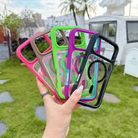 Étui de téléphone transparent 2-en-1 Honatop pour iPhone 18 17 Pro Max 17 Air 16E Magnétique 15 14 Coque arrière Funda Capa pour Samsung Antichoc