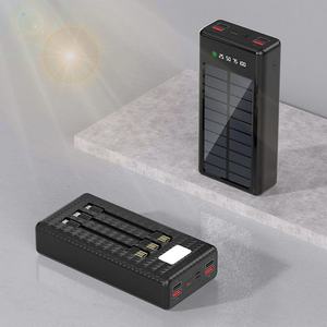 Cargadores Portátiles Universales con Logotipo Personalizado, 30000mAh, Cables Integrados, Cargador Solar para Exteriores - Product Image 4