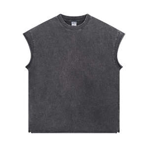 Camiseta sin Mangas Casual de Punto Transpirable de Poliéster/Algodón Estilo Vintage para Hombre, Venta al por Mayor Personalizada - Product Image 5