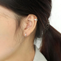 Boucle d'oreille ronde en or 18 carats pour femmes, boucle d'oreille simple en argent sterling 925, bijoux fins de créateur, vente en gros