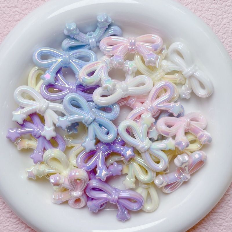 10Pcs Straight Hole Colorful Acrylic Plastic