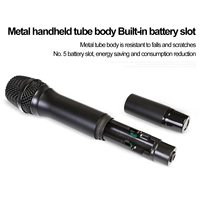 DR998 Microphone sans fil dynamique cardioïde professionnel Micro à main de réception longue distance pour les performances scéniques Métal Plastique