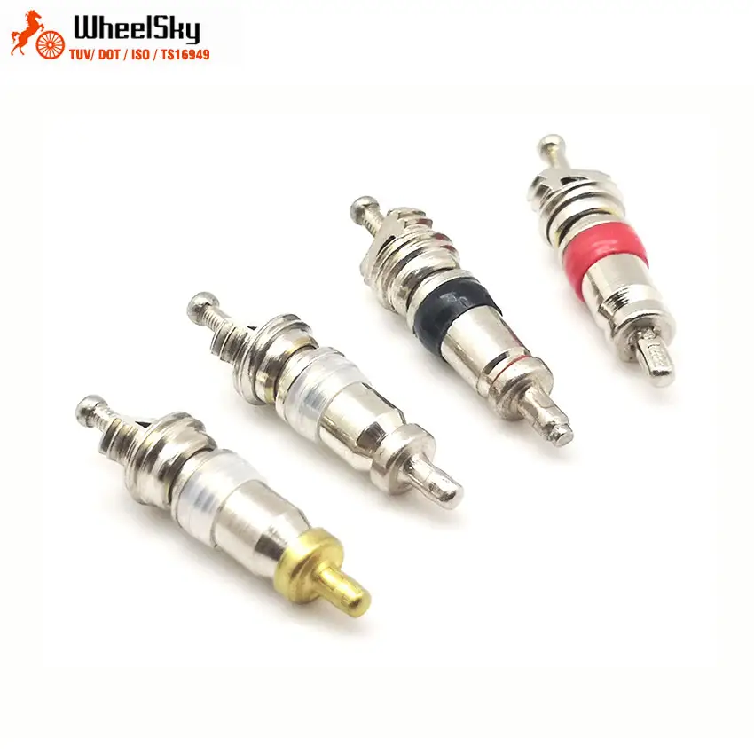 Wheelsky High Quality Standard Short Nickel Plated Schrader Tubeless Stem Car Truck Replacement Tire Valve Core