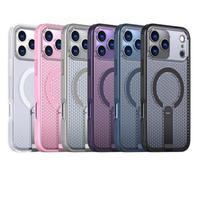 Funda magnética para iPhone 17 Pro HoneyComb Kickstand, funda trasera para iPhone 17 Air LN126