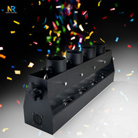 Lanceur de confettis électrique professionnel à 4 têtes, télécommande, 150W, pour scène, commande manuelle