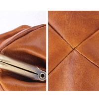 Pochette mignonne en cuir véritable porte-monnaie petites dames Mini porte-monnaie avec fermeture en métal cadre portefeuilles pour femmes à la mode
