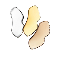 Outils de Massage de levage de soins du visage en acier inoxydable de haute qualité Silver Gold & Rose Gold Guasha Jade Roller