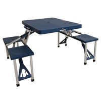 Équipement de camping pliant en plastique Table pliante en plastique Ensemble table de pique-nique camping moderne d'extérieur avec chaise